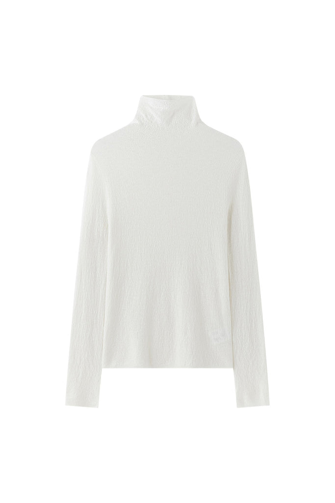 Featherlight Washable Cashmere-Silk Turtleneck Sweater  Fibflx