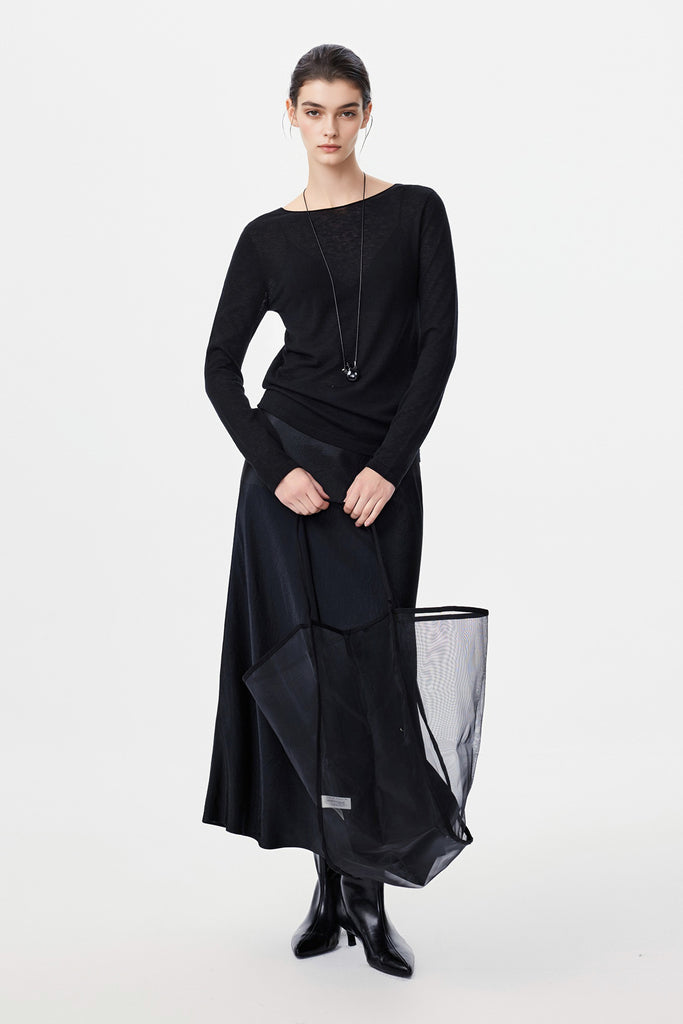 Featherlight Air-Spun Merino Boatneck Base Layer  Fibflx