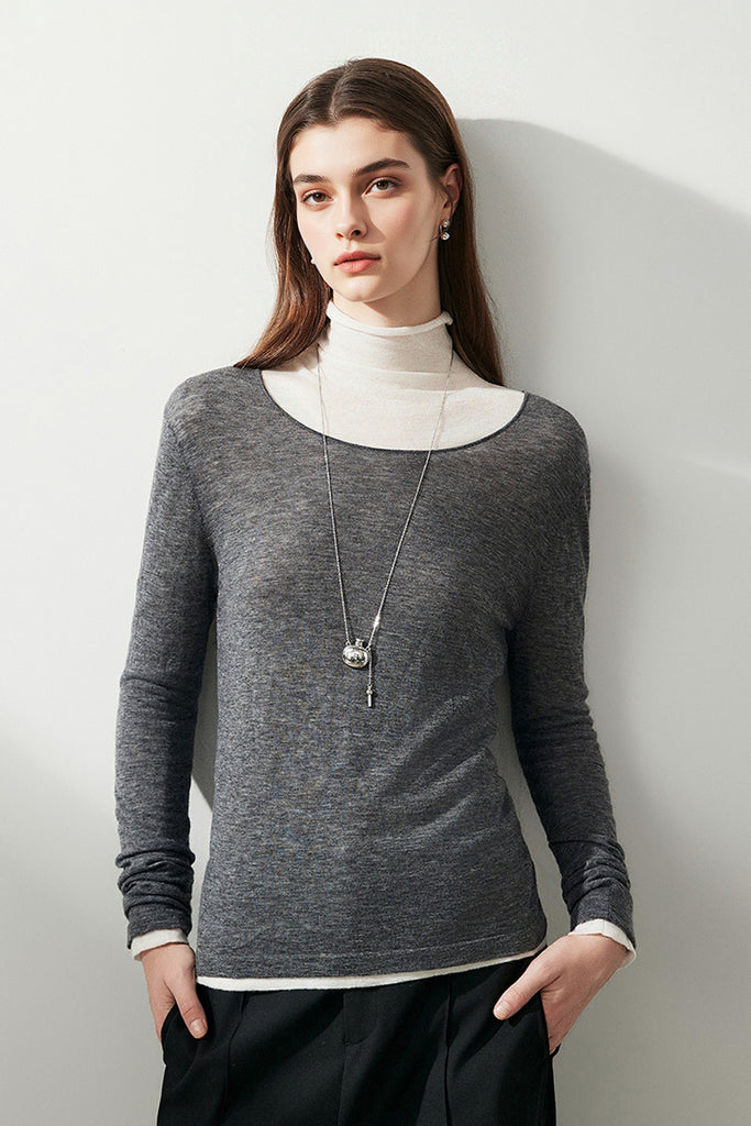 Featherlight Air-Spun Merino Boatneck Base Layer  Fibflx