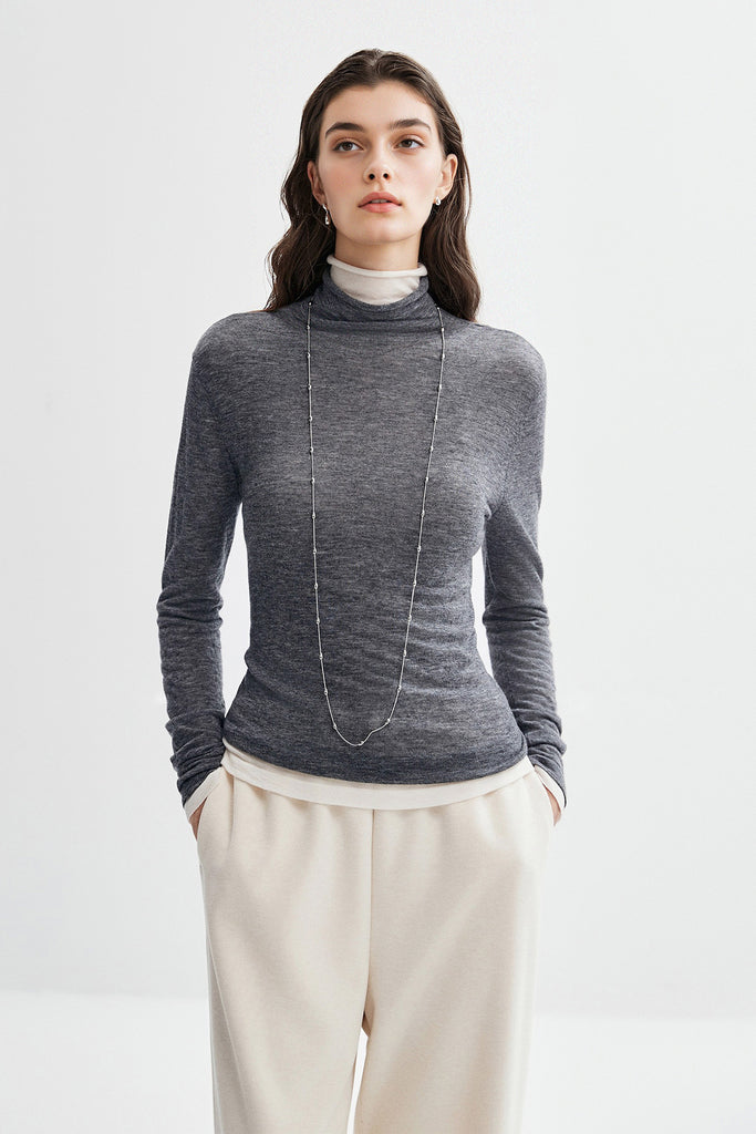 Featherlight Air-Spun Merino Turtleneck Base Layer  Fibflx