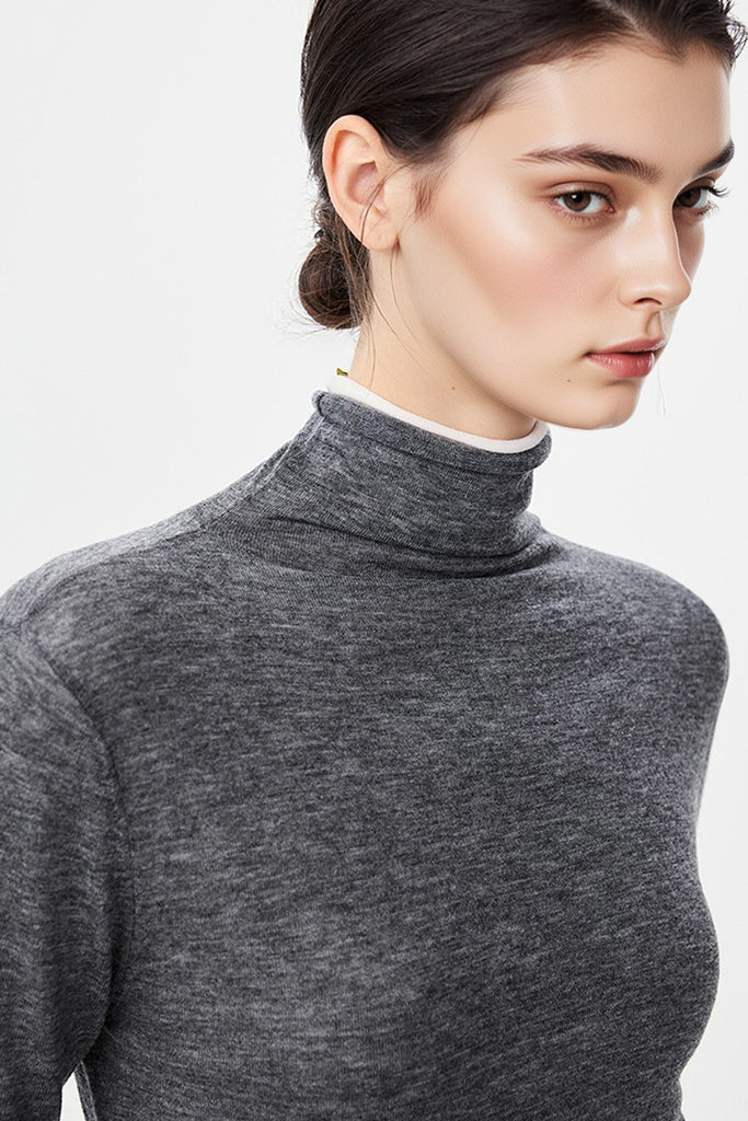Featherlight Air-Spun Merino Turtleneck Base Layer  Fibflx