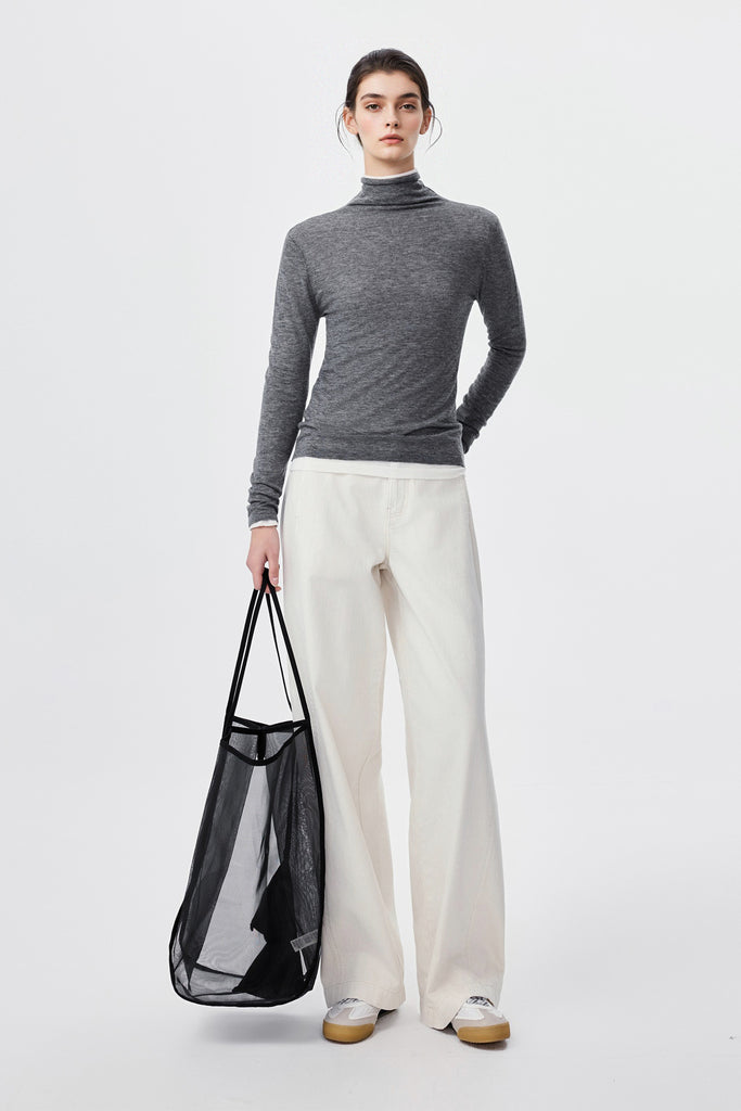 Featherlight Air-Spun Merino Turtleneck Base Layer  Fibflx