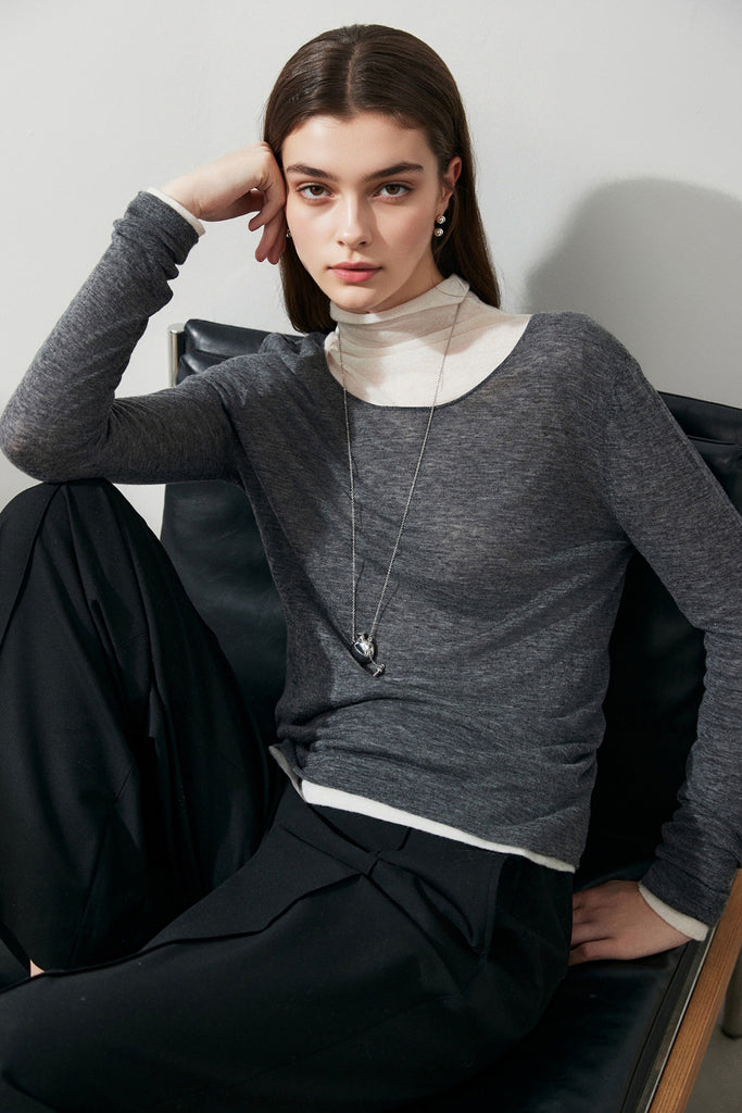 Featherlight Air-Spun Merino Turtleneck Base Layer  Fibflx