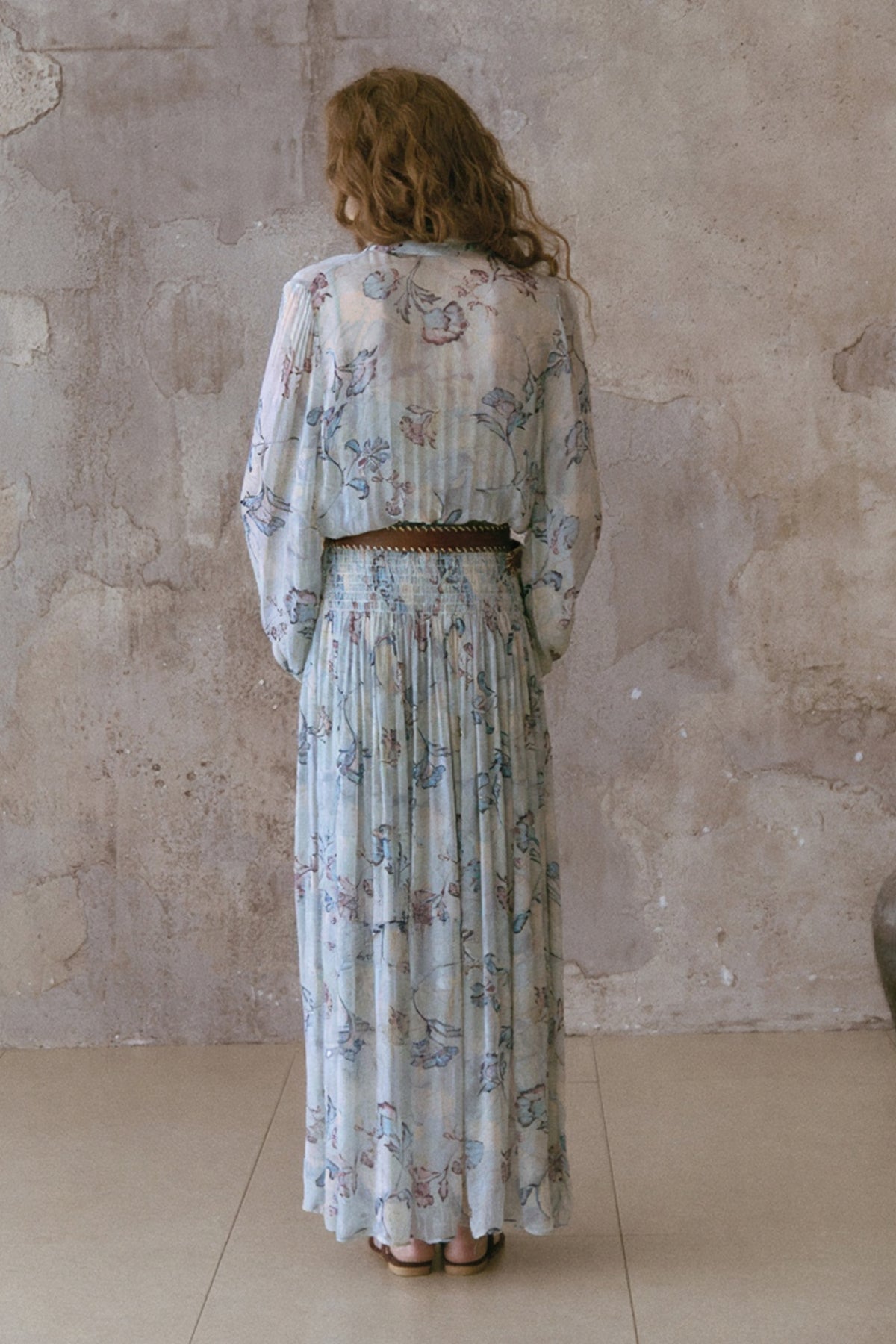 ebay boho maxi dress Floral with Belted Waist | Relaxed Escape IWEMEK Mini Dresses for female founded Color:As Photo (Green)