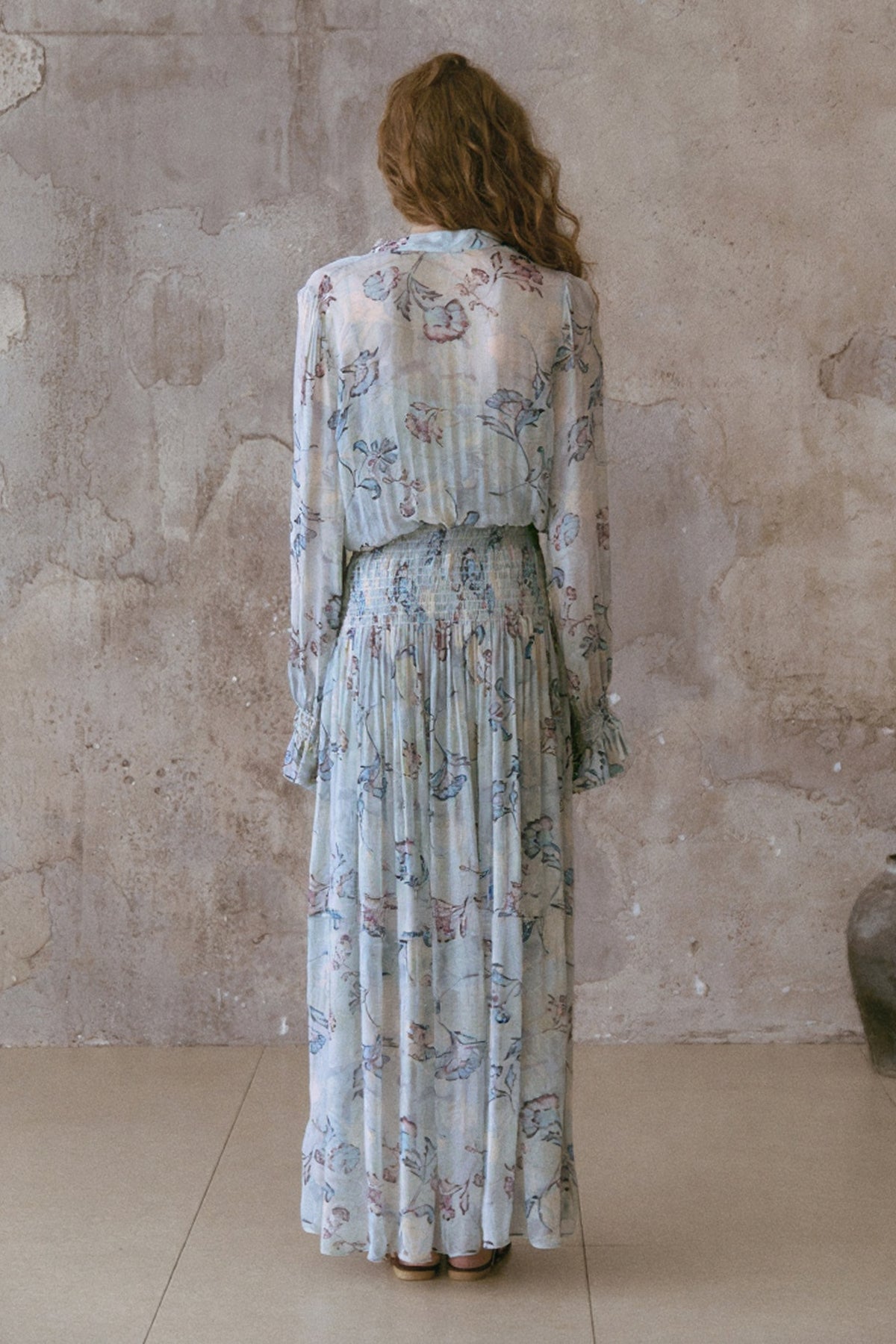 Boho Floral Maxi Dress with Belted Waist | Relaxed Escape