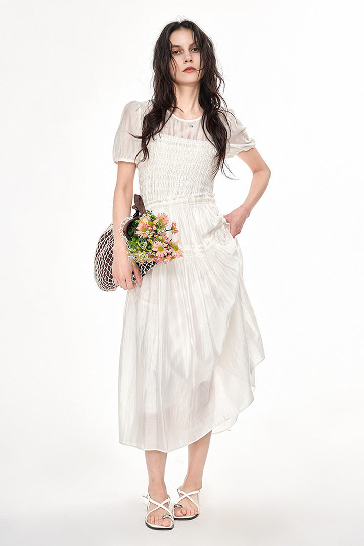 flowy midi dress for wedding Eden Adds volume and flowing movement for a dramatic finish Women's Vintage Midi Dress