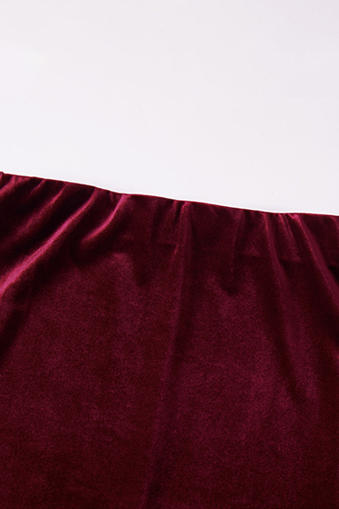 Flowy Velvet Bias-Cut Maxi Skirt  Fibflx