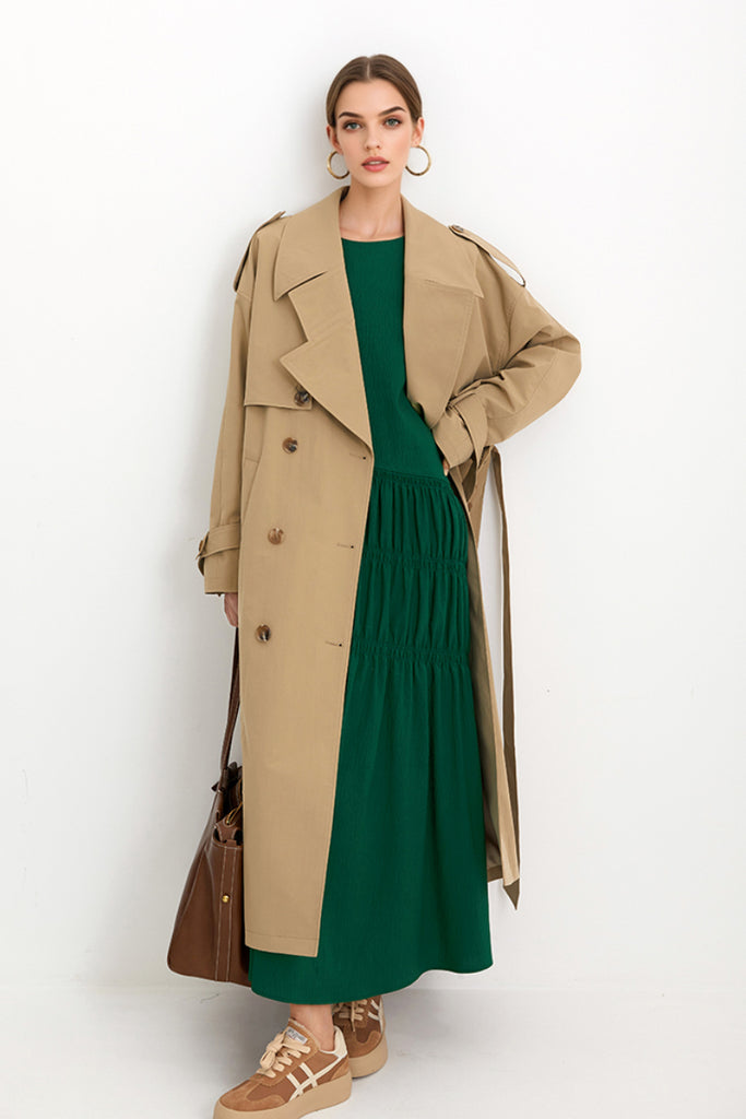 Forest Green Long-Sleeve Maxi Dress  Fibflx