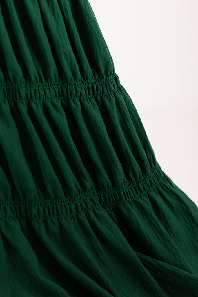 Forest Green Long-Sleeve Maxi Dress  Fibflx