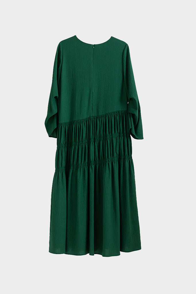 Forest Green Long-Sleeve Maxi Dress  Fibflx