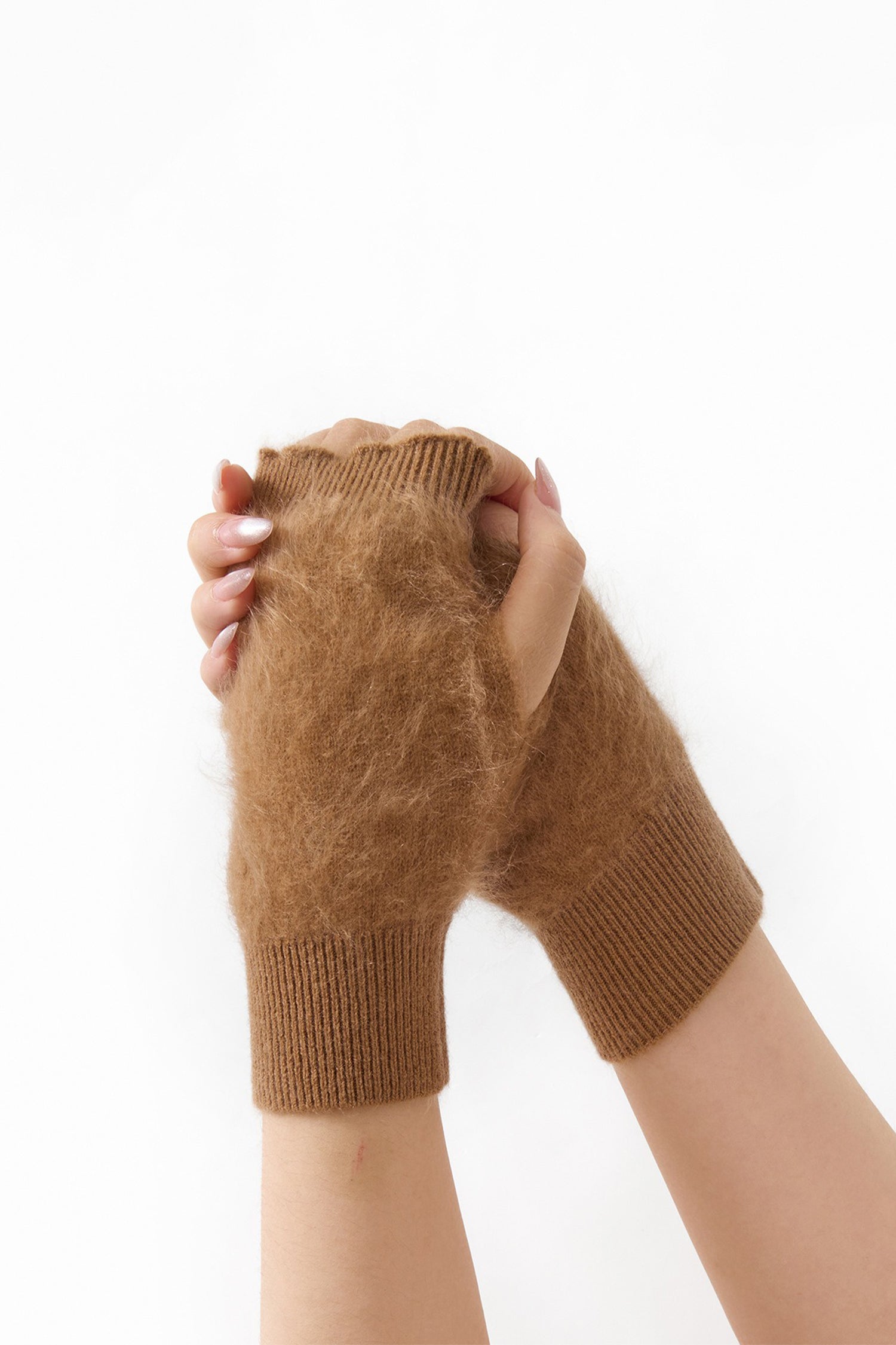 Women¡¯s Brushed Cashmere Fingerless Gloves | Soft Winter Comfort