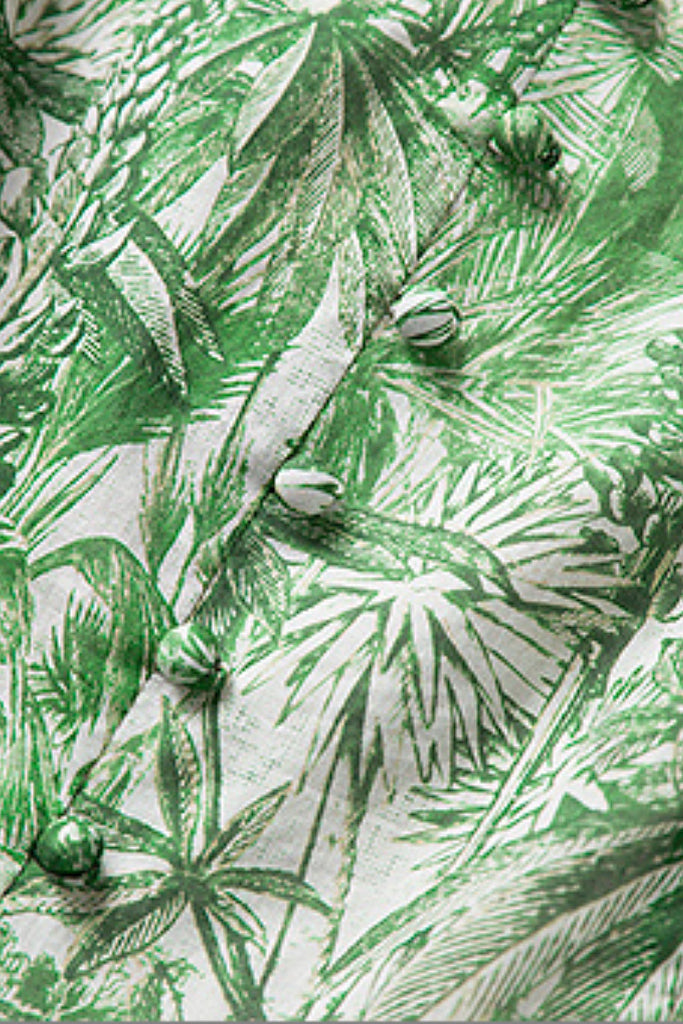 Green Floral Square-Neck Sleeveless Midi Dress  Fibflx