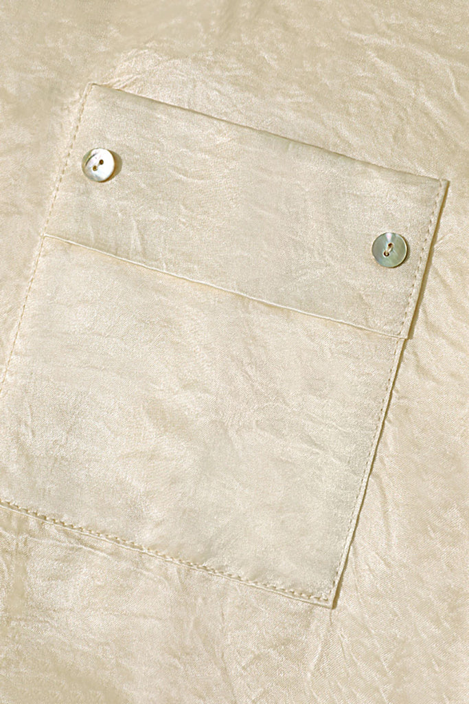 Hammered Satin Long-Sleeve Button-Down Shirt  Fibflx