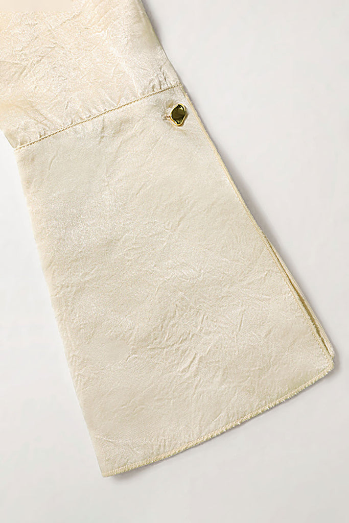 Hammered Satin Long-Sleeve Button-Down Shirt  Fibflx