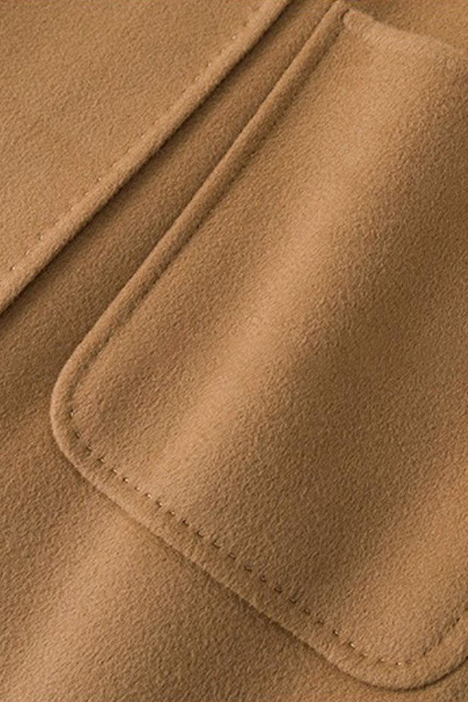 Hand-Finished Double-Faced Long Wool-Cashmere Wrap Coat  Fibflx