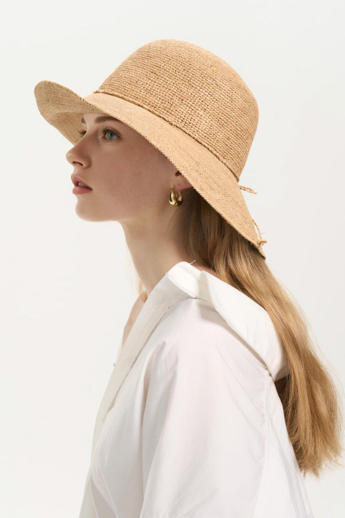 Handwoven Floppy Raffia Wide-Brim Sun Hat  Fibflx