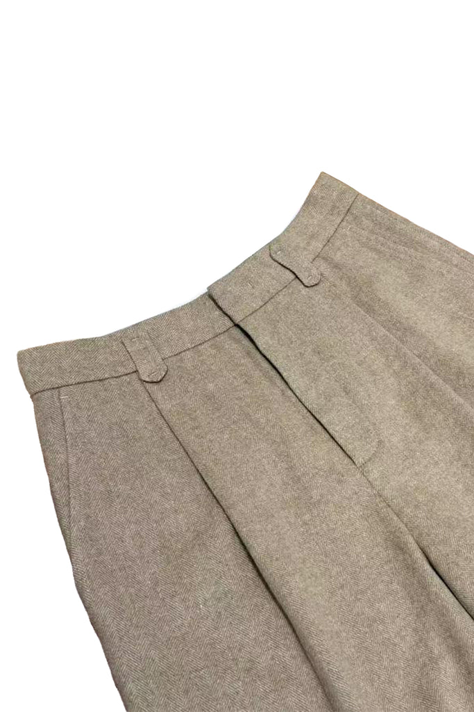 Herringbone Tailored Cashmere-Wool Bermuda Shorts  Fibflx