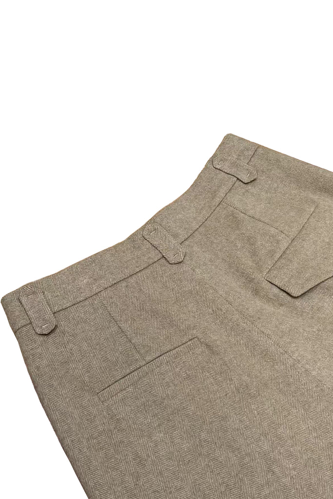 Herringbone Tailored Cashmere-Wool Bermuda Shorts  Fibflx