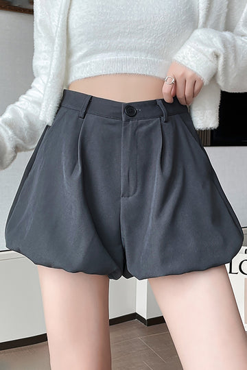 High-Rise Bubble Shorts With Pockets - Fibflx