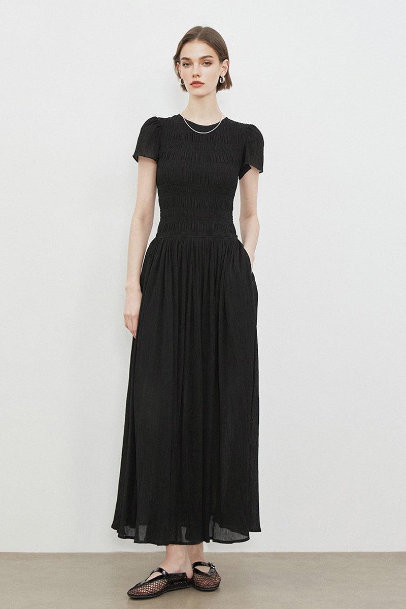 flowy a line maxi dress Fit & Flare Black / S Color Black Embroidered Lace and Horsehair Size:US 12 a flowing long dress
