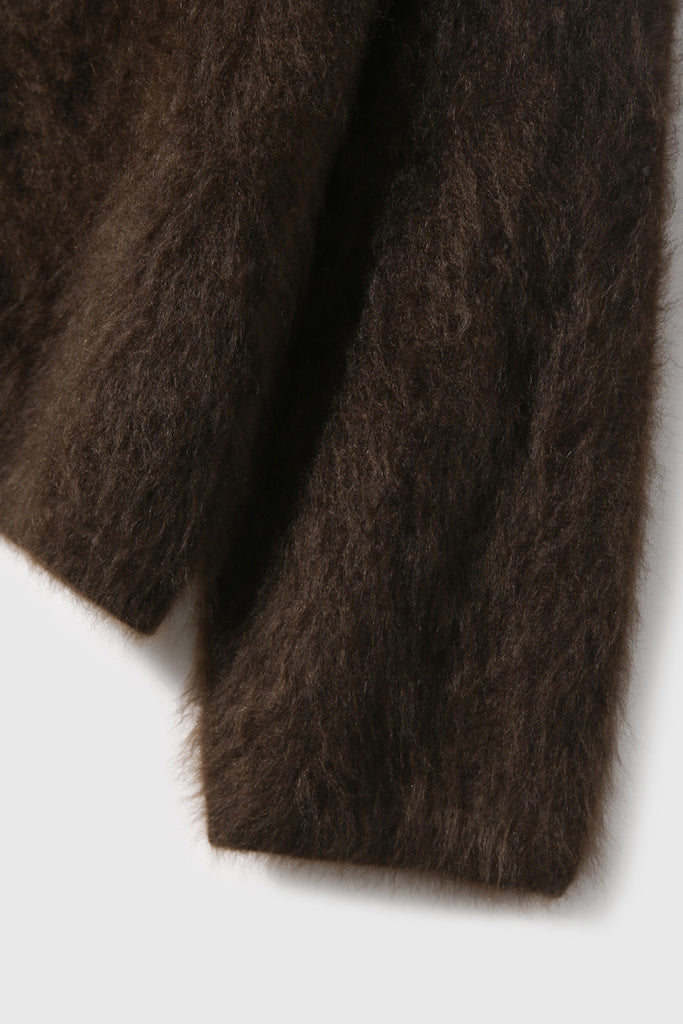 Italian-Made Brushed Cashmere Crewneck Sweater  Fibflx