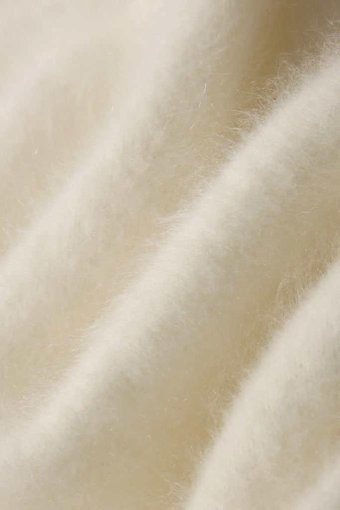 Italian-Made Brushed Cashmere Crewneck Sweater  Fibflx