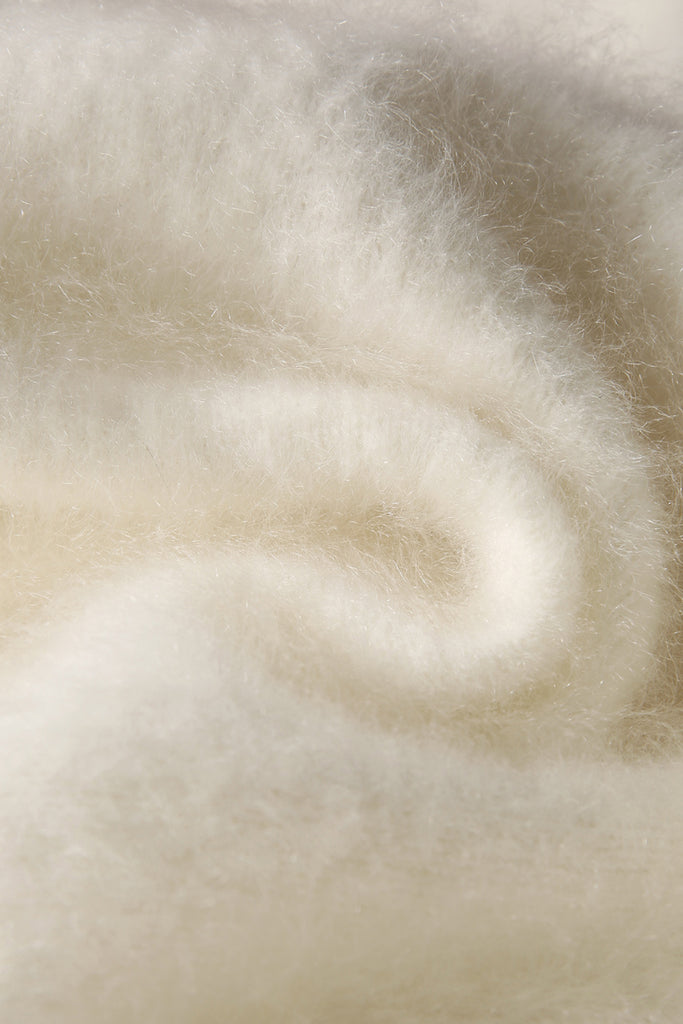 Italian-Made Brushed Cashmere Crewneck Sweater  Fibflx