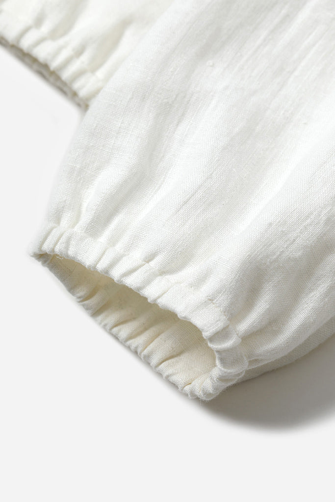 Italian Solbiati Linen Button-Up Jacket with Beaded Collar  Fibflx