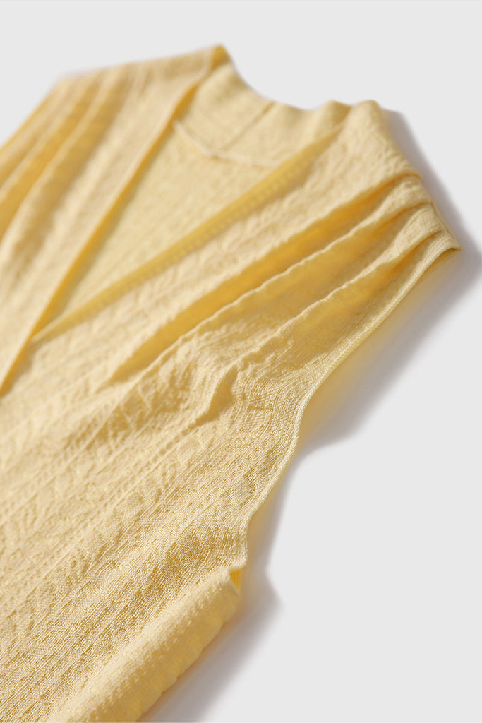 Jacquard Silk-Blend Fine-Knit Tank Top  Fibflx