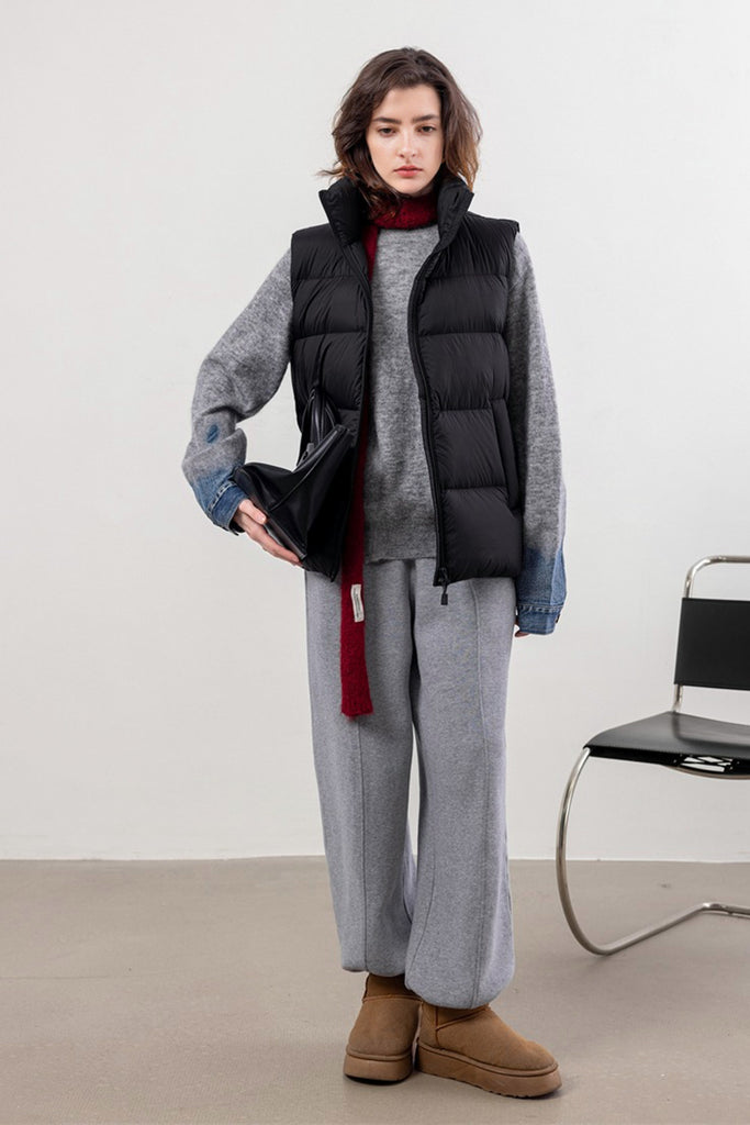 Lightweight Down Puffer Double-Zip Vest  Fibflx