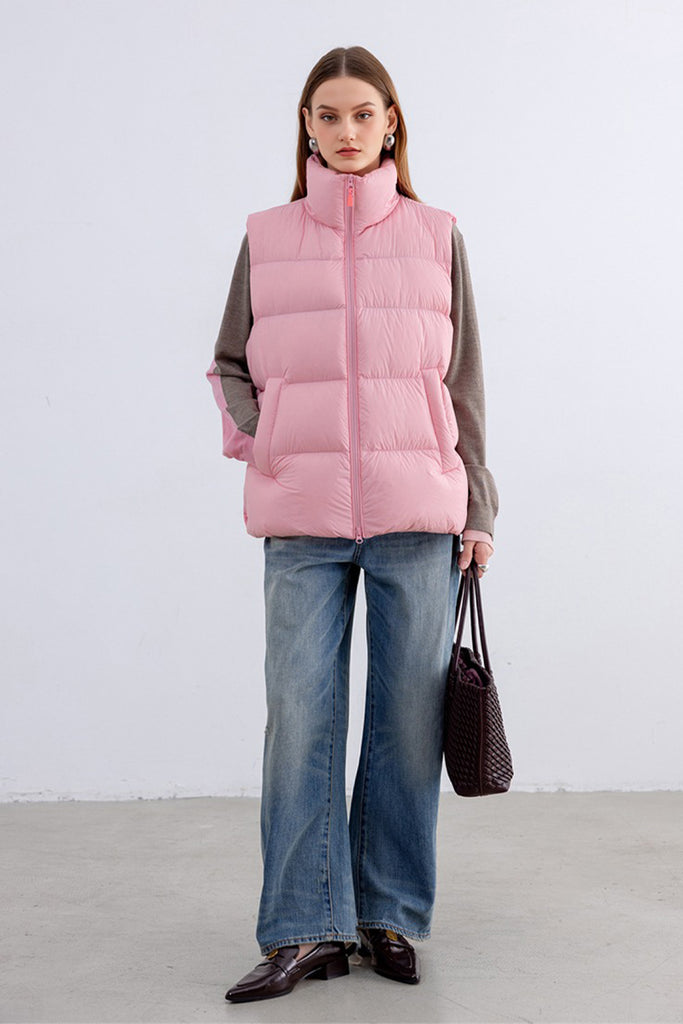 Lightweight Down Puffer Double-Zip Vest  Fibflx