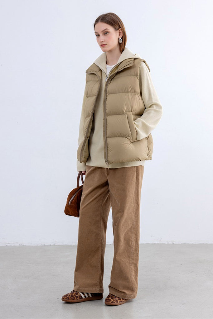 Lightweight Down Puffer Double-Zip Vest  Fibflx