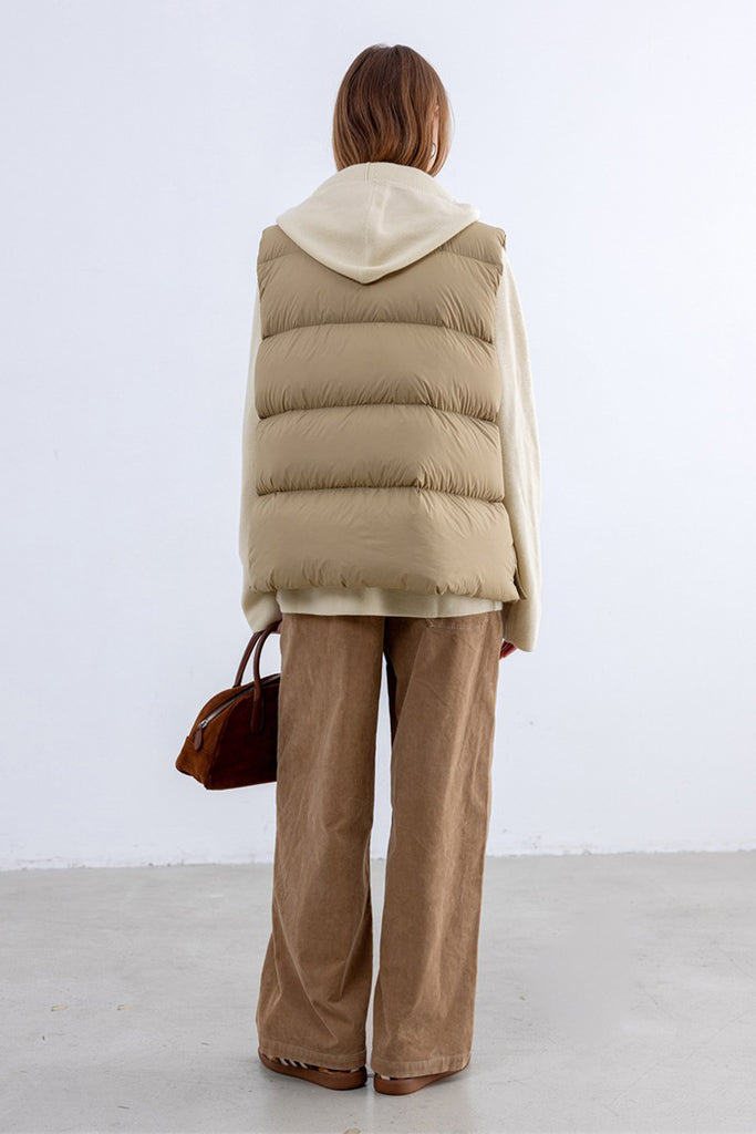 Lightweight Down Puffer Double-Zip Vest  Fibflx