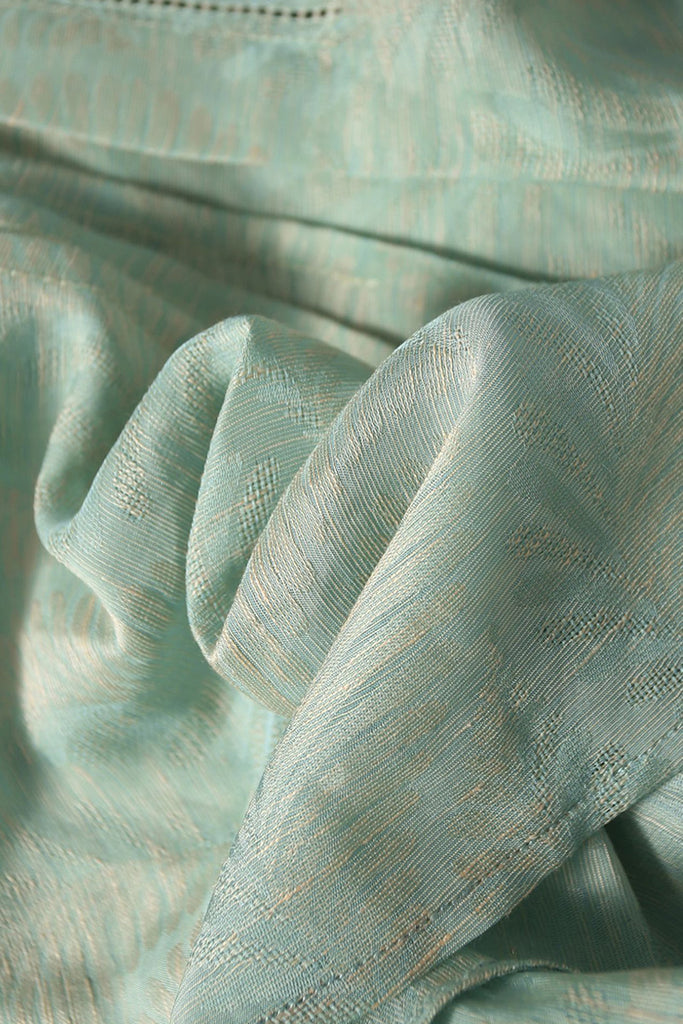 Luxe Silk-Linen Jacquard Cap-Sleeve Pintuck Blouse  Fibflx