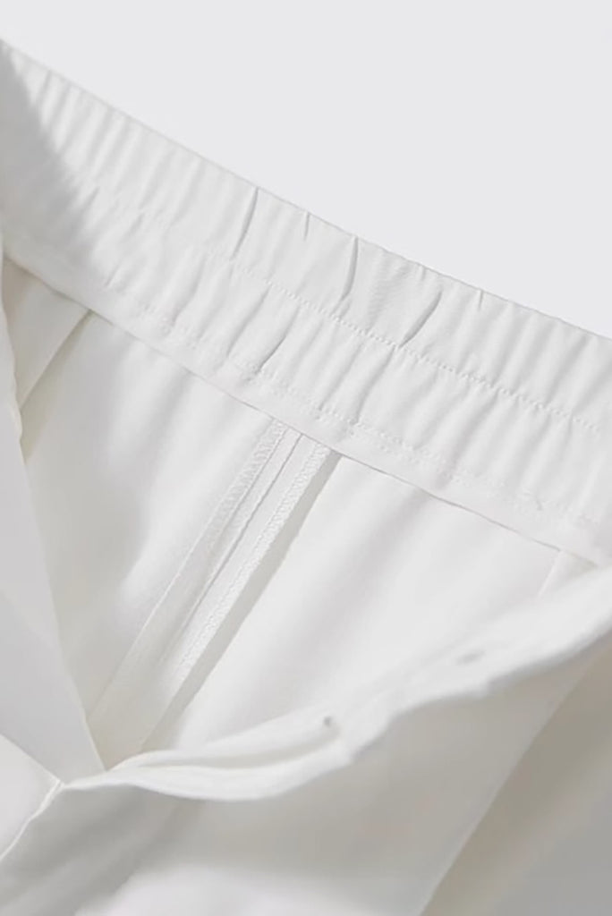 Lyocell Pleated Cropped Wide-Leg Pants  Fibflx