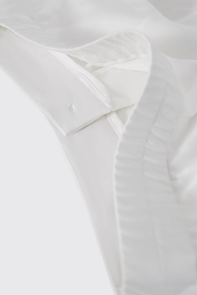 Lyocell Pleated Cropped Wide-Leg Pants  Fibflx