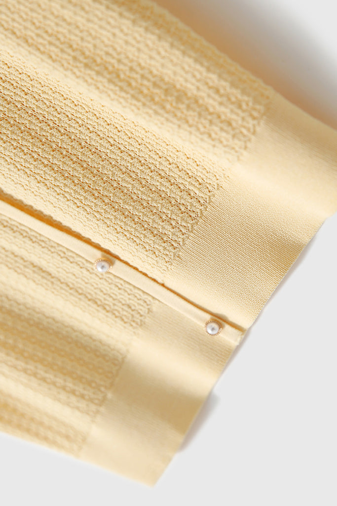 Machine Washable Silk Blend Short-Sleeve Knit Top  Fibflx