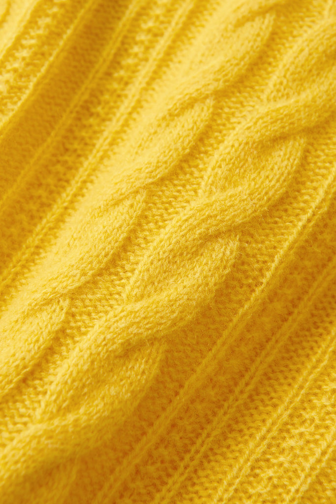 Ultrasoft Merino Wool Short-Sleeve Cable Sweater  Fibflx