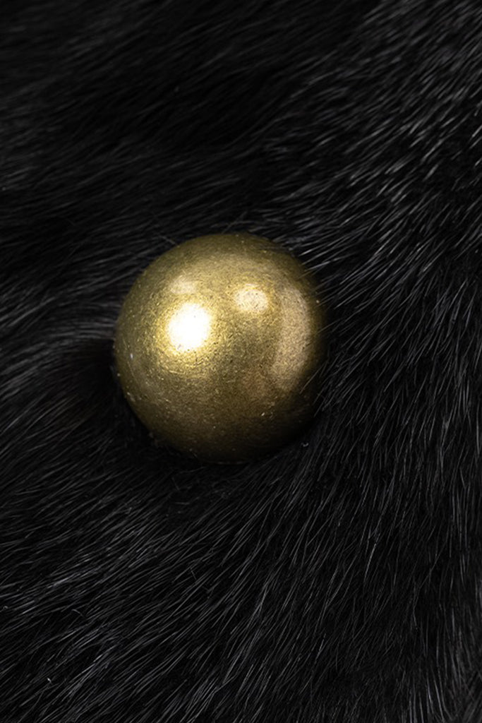 Minimal Mink Fur Cropped Collarless Jacket  Fibflx