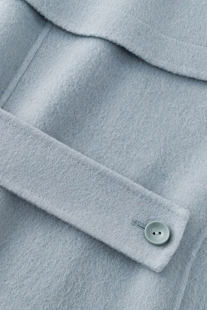 Minimalist Double-Breasted Wool-Cashmere Coat  Fibflx