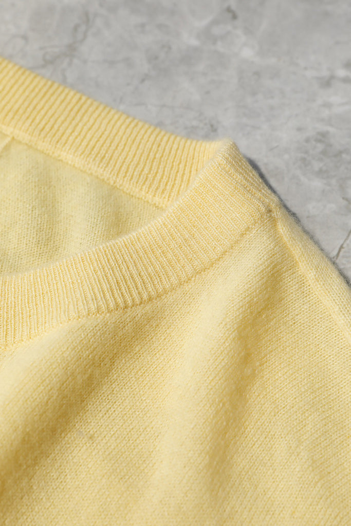 Oversized Cashmere 3/4 Sleeve Sweater T-Shirt  Fibflx