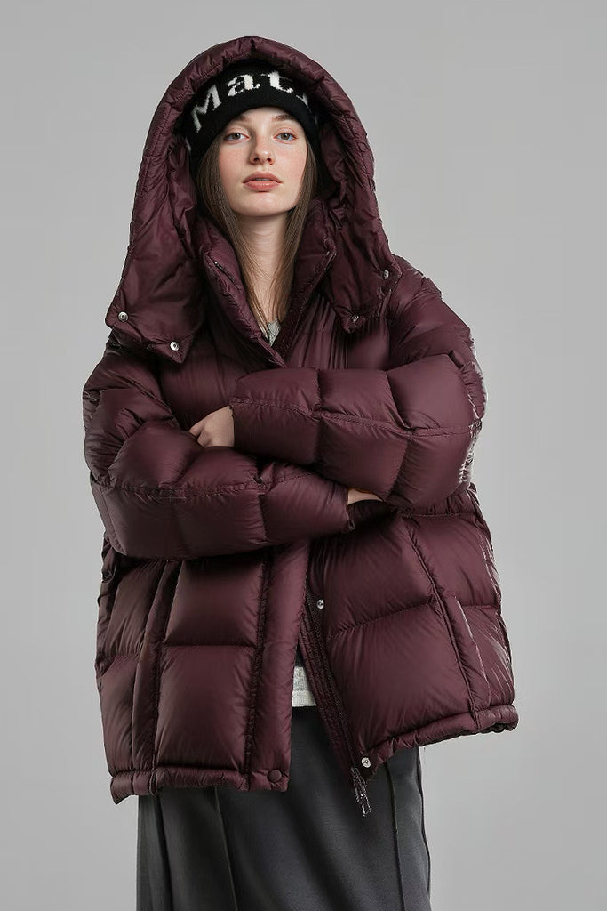 Fibflx Women's Oversized Hooded Down Puffer Jacket