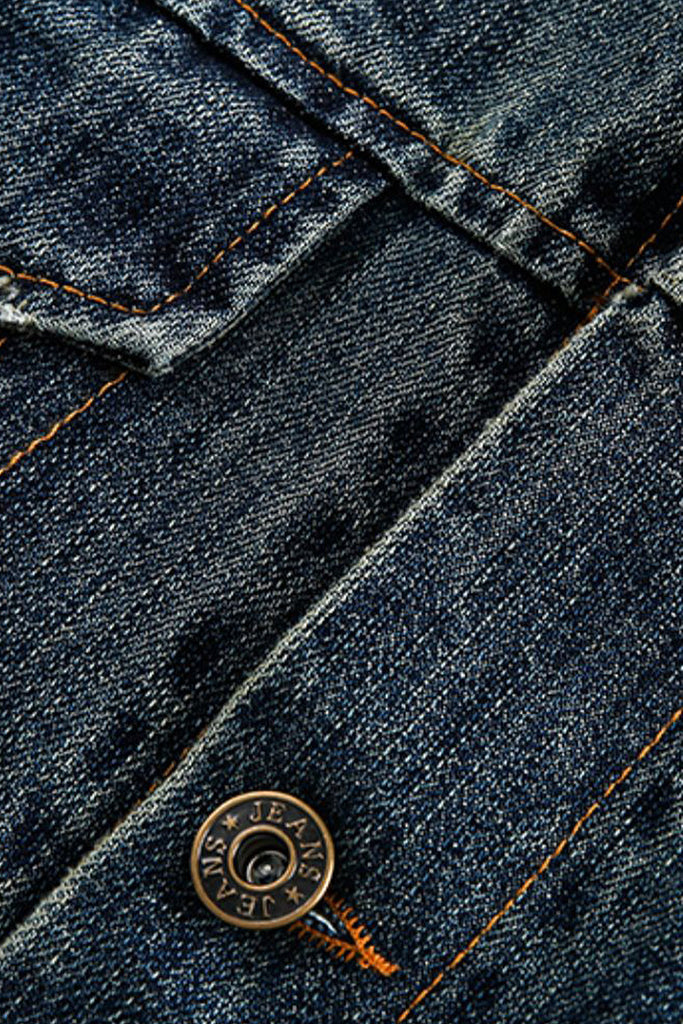 Oversized Washed Denim Hooded Jacket  Fibflx