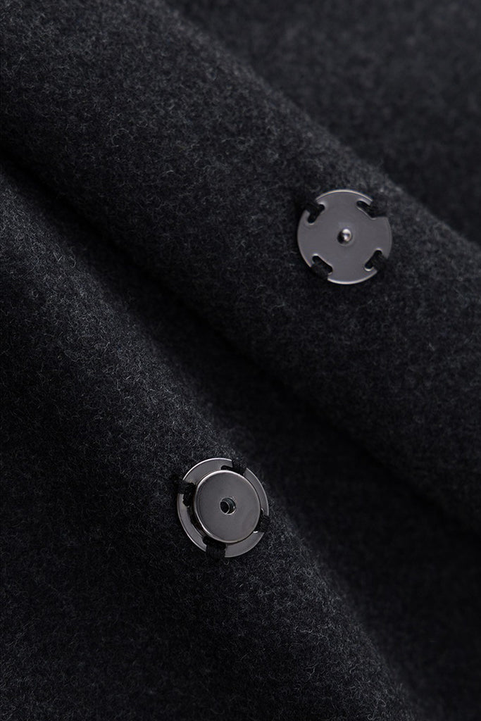 Oversized Wool-Cashmere One-Button Jacket  Fibflx