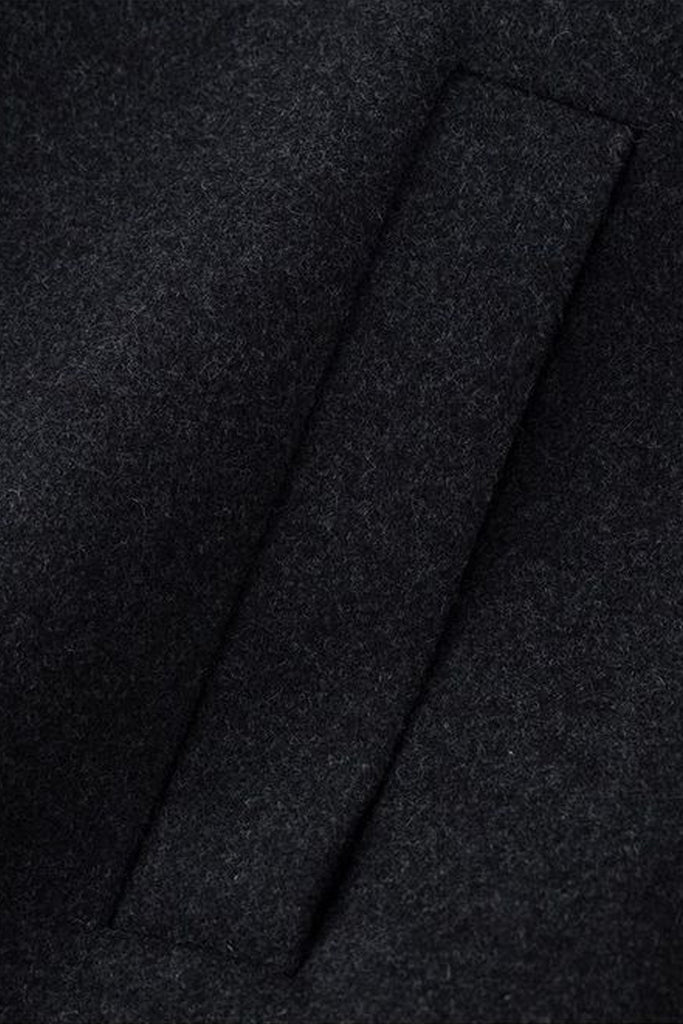 Oversized Wool-Cashmere One-Button Jacket  Fibflx