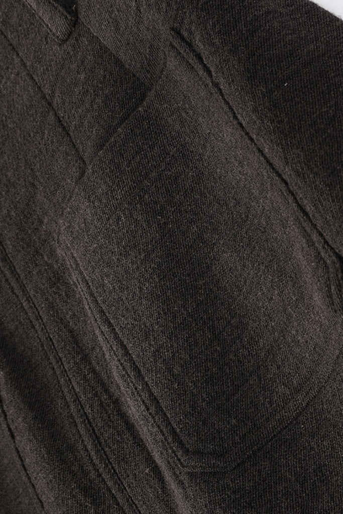 Pleated Cotton-Linen A-Line Midi Skirt with Slits  Fibflx