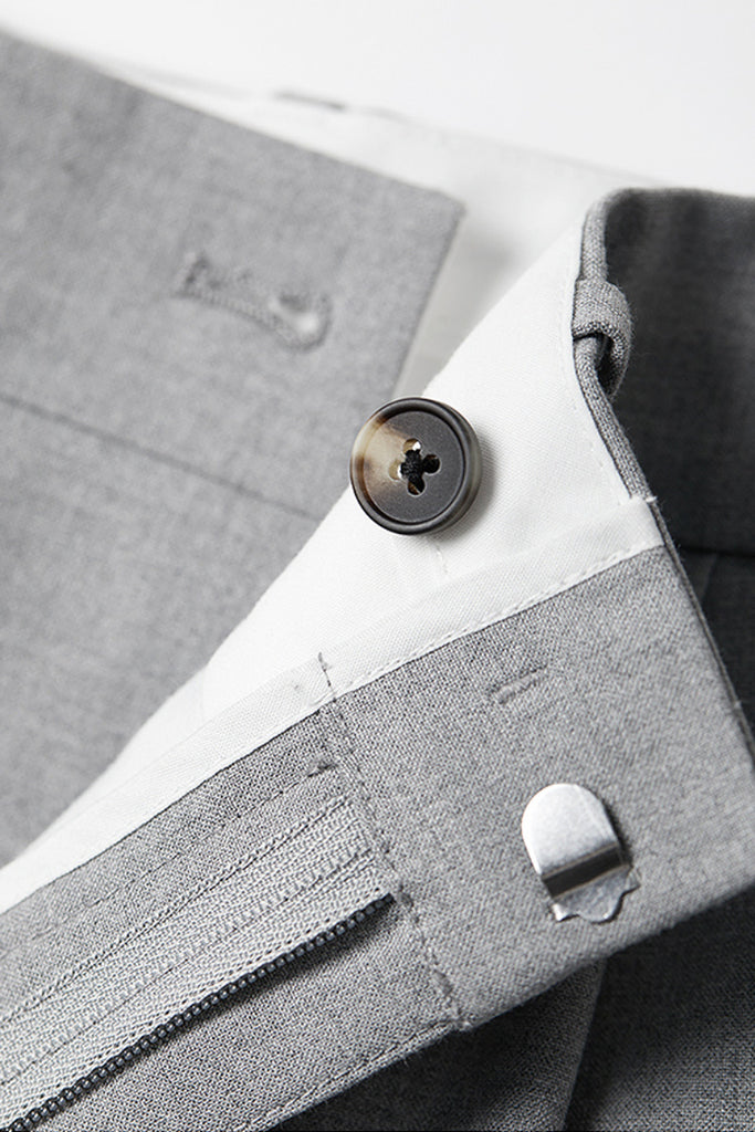 Pleated Wool-Blend High-Waisted Wide-Leg Dress Pants  Fibflx