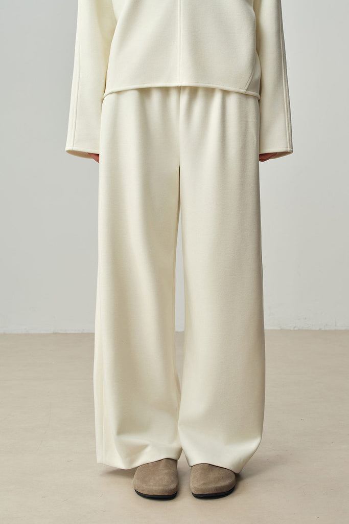 Relaxed Cashmere Blend Wide-Leg Sweatpants  Fibflx