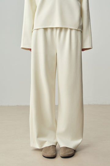 Relaxed Cashmere Blend Wide-Leg Sweatpants  Fibflx