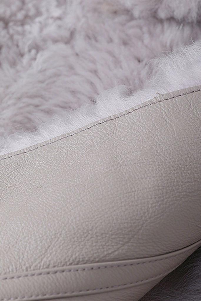 Reversible Toscana Shearling Sheepskin Jacket with Stand Collar  Fibflx